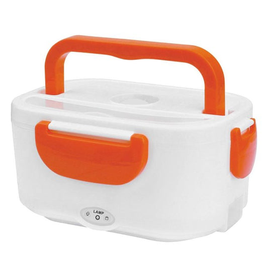 2-in-1 Electric Heating Lunch Box – Portable Food Warmer with Stainless Steel Container, Home & Car Power Cables, Leakproof Bento Lunch Box for Office, Travel & Truck