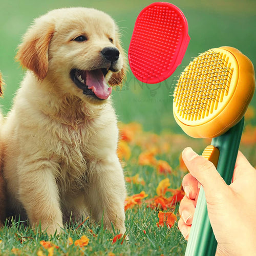 2-IN-1 PET GROOMING BRUSH WITH STEAM MIST |EASY HAIR REMOVAL & DEEP CLEANING TOOL