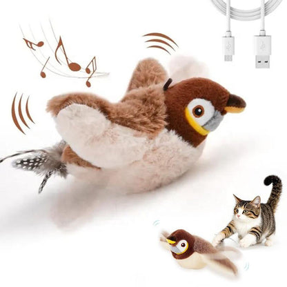 USB Rechargeable Flapping Bird Cat Toy
