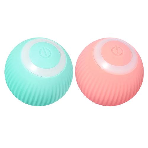Interactive Rolling Ball Cat Toy – USB Rechargeable Automatic Moving Ball with LED Light, Smart Motion Activated Toy for Indoor Cats & Kittens