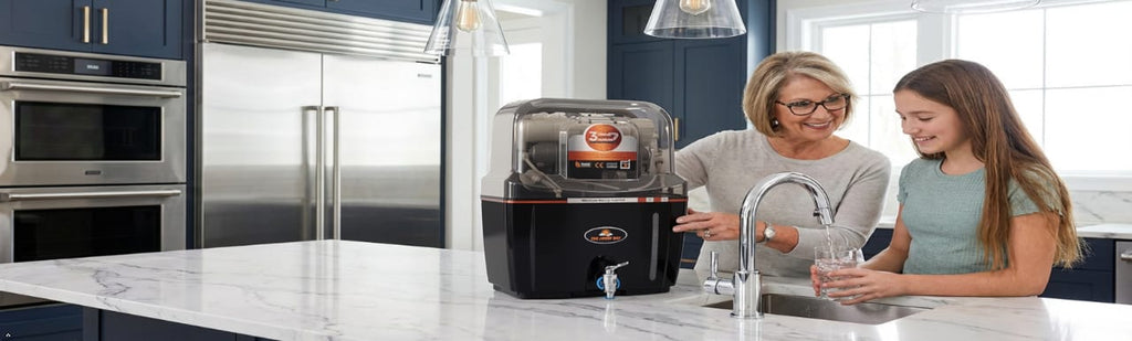The Sunny Day Premium RO+UV+UF+TDS Water Purifier, Black, with Zinc Copper Alkaline 3 Layer Protection, pH 9+