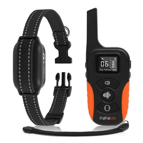 Rechargeable Remote Dog Training Collar with LCD Remote, Beep, Vibration & Adjustable Static Training Modes for Small, Medium & Large Dogs