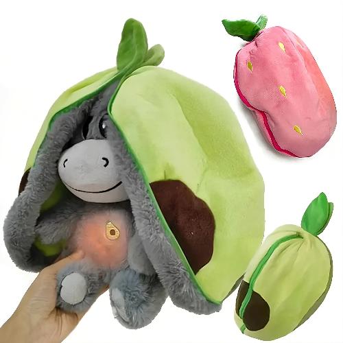 Fruit Shape Heated Plush Pet Bed – USB Electric Warm Cat & Small Dog Sleeping Bag, Cozy Washable Avocado & Strawberry Pet Nest for Winter