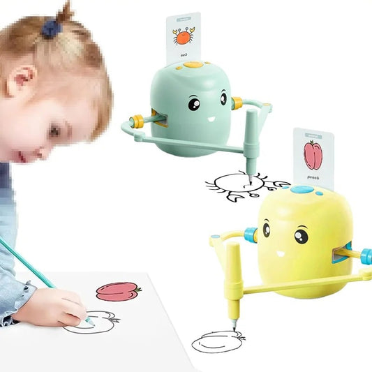 ASEES GLOBAL Kids Drawing Robot Toy – Intelligent Automatic Drawing Machine with Learning Cards, Educational STEM Art Robot for Boys & Girls
