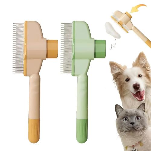 Self-Cleaning Pet Grooming Brush – Deshedding Slicker Brush for Dogs & Cats with One-Click Hair Removal, Gentle Undercoat & Shedding Comb