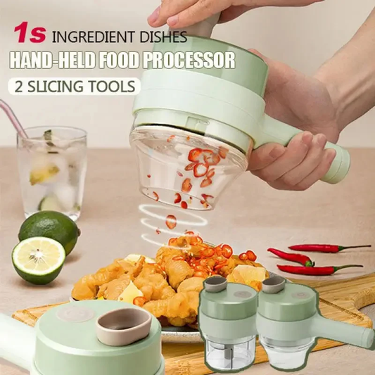 ASEES GLOBAL Manual Handheld Food Chopper & Vegetable Slicer – Multi-Function Food Processor with Dual Blades for Garlic, Onion, Chili, Nuts & Vegetables