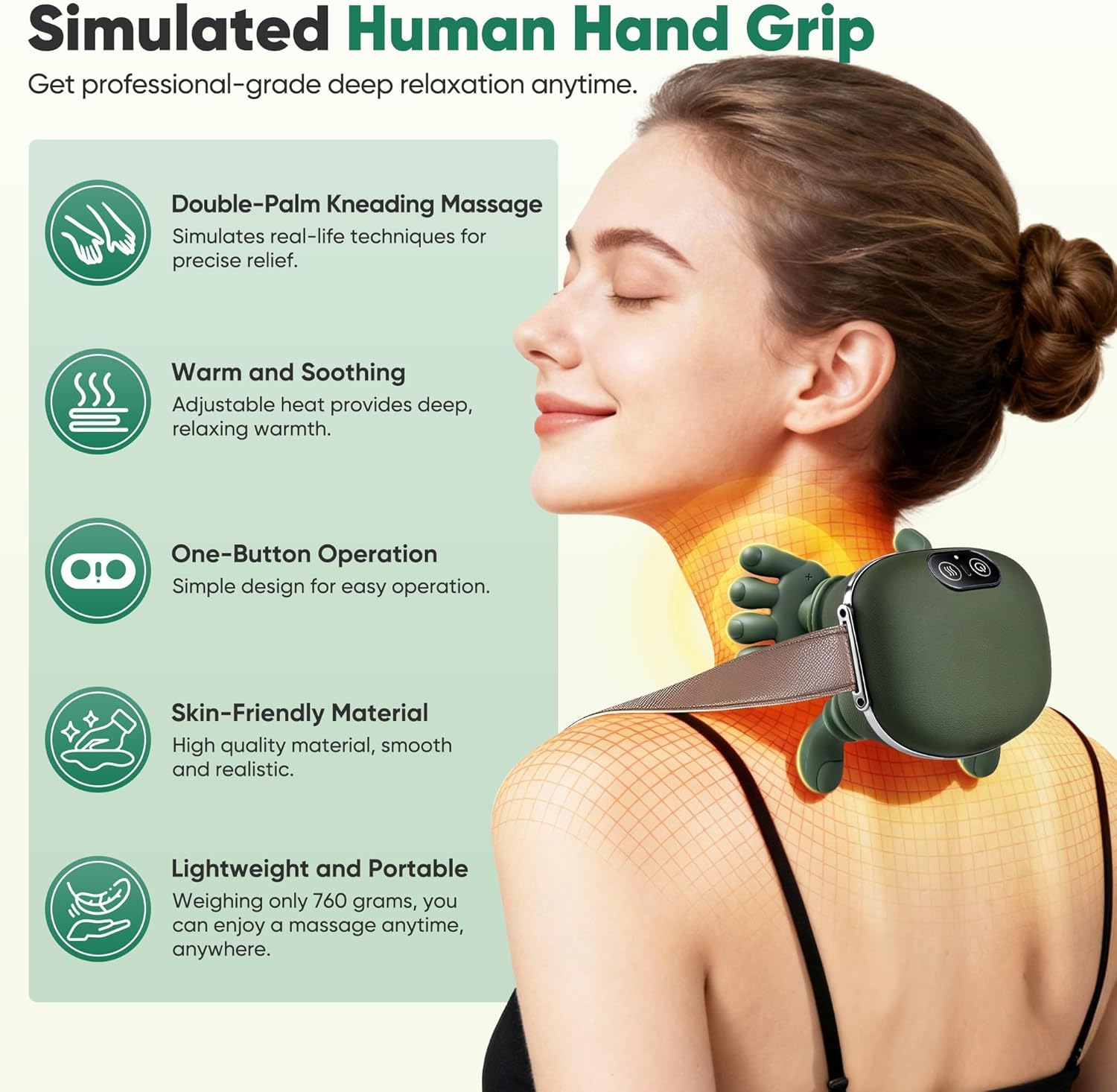 The Sunny Day Electric Neck & Shoulder Massager with Heat