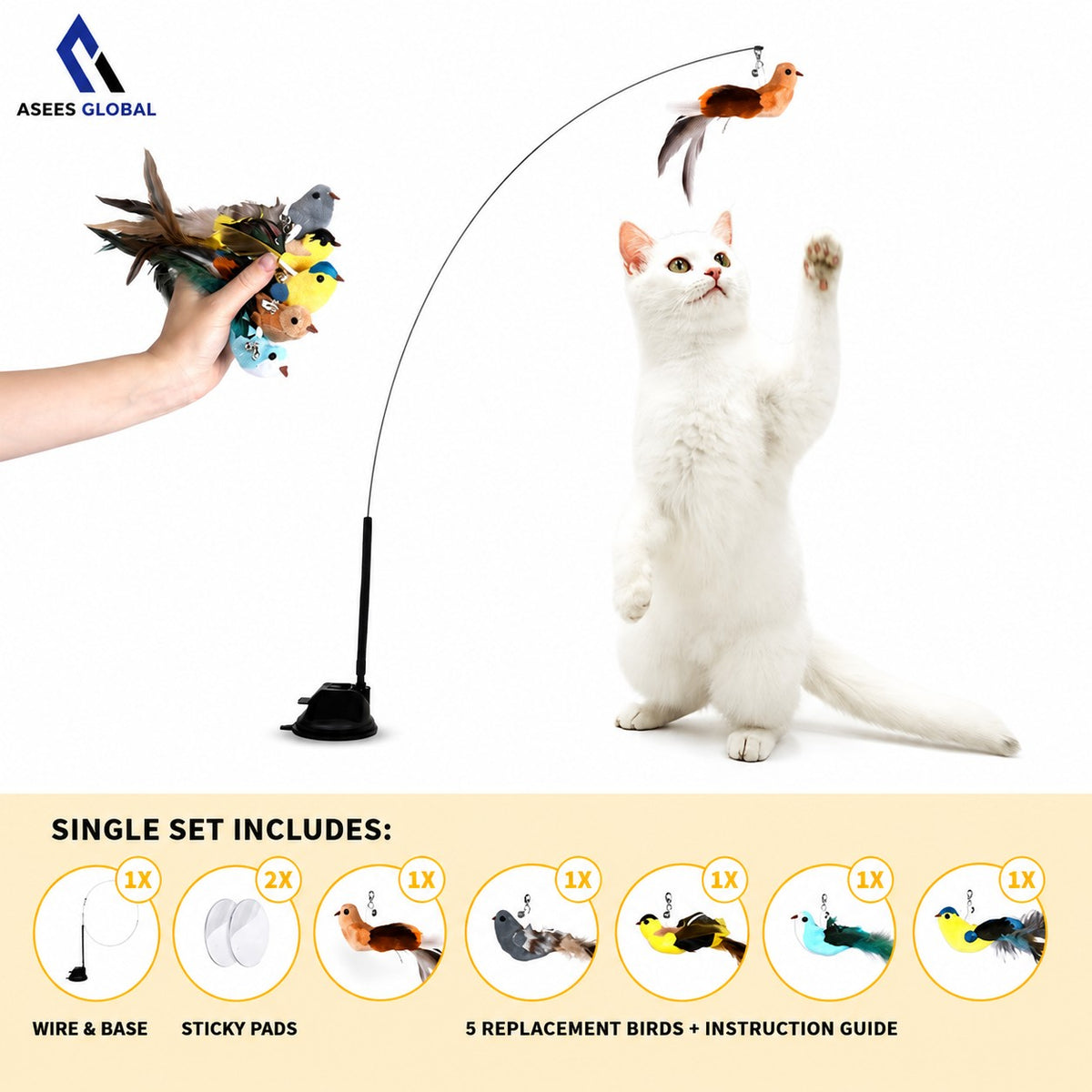 USB Rechargeable Flapping Bird Cat Toy