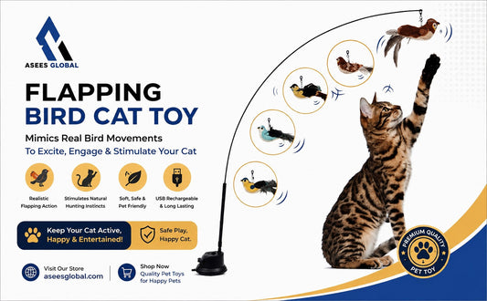 USB Rechargeable Flapping Bird Cat Toy